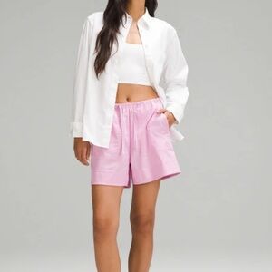 Lululemon Cotton-Blend Poplin High-Rise Short 4"